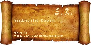 Siskovits Kevin névjegykártya